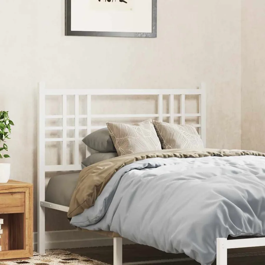 Tête de lit de remplacement métal blanc 100 cm