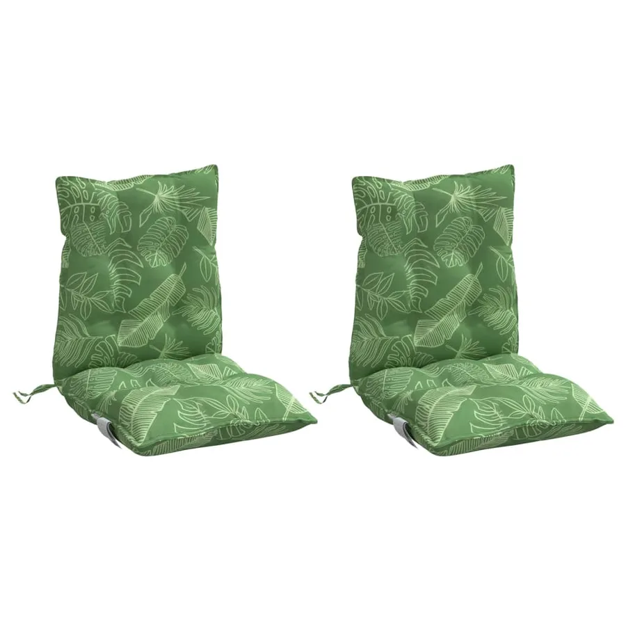 Coussins de chaise à dossier bas lot de 2 modèle de feuille - 3