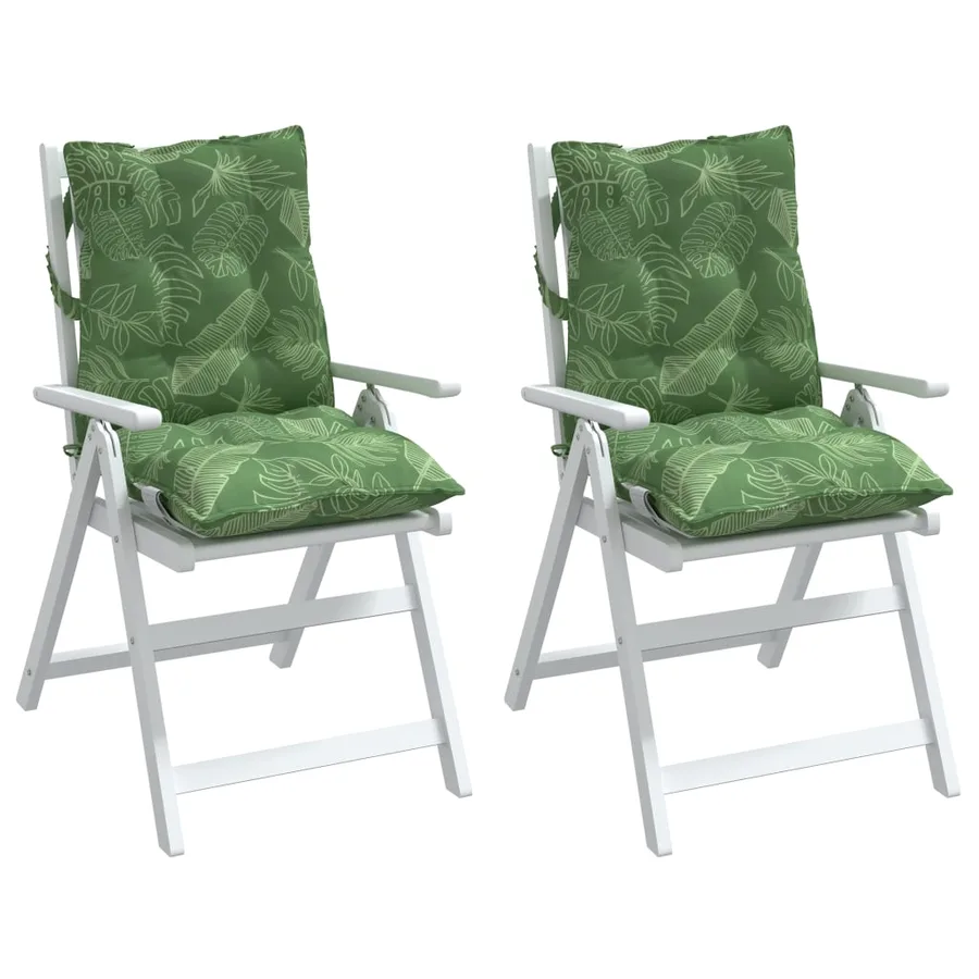 Coussins de chaise à dossier bas lot de 2 modèle de feuille - 4