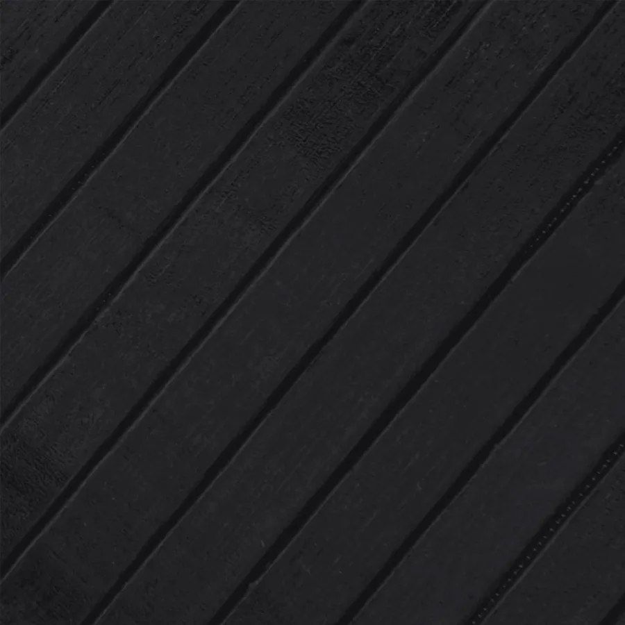 Tapis rectangulaire noir 70x300 cm bambou - 7