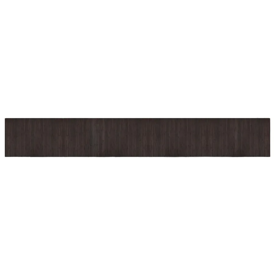 Tapis rectangulaire marron foncé 60x400 cm bambou - 2