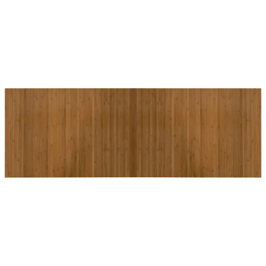 Tapis rectangulaire marron 70x200 cm bambou - 2