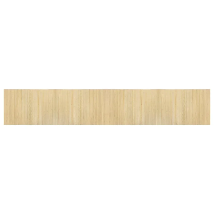Tapis rectangulaire naturel clair 70x400 cm bambou - 2