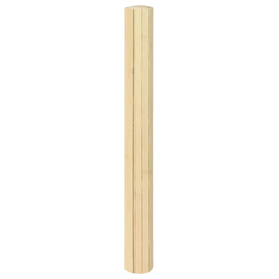 Tapis rectangulaire naturel clair 70x400 cm bambou - 3