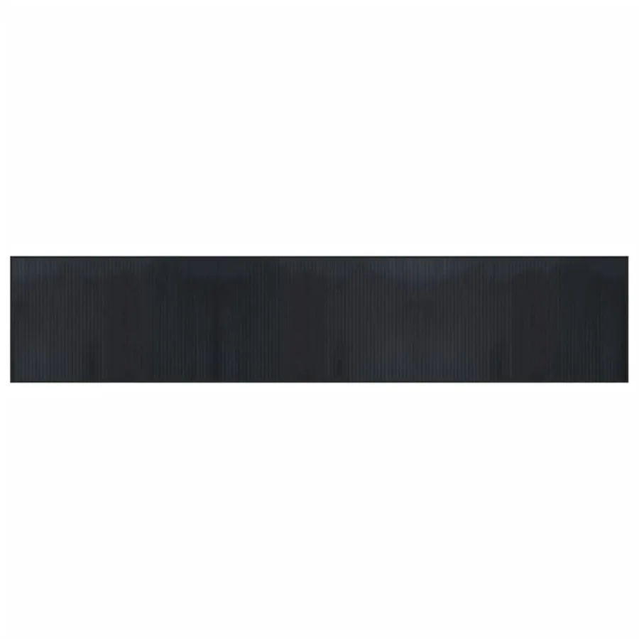 Tapis rectangulaire noir 60x300 cm bambou - 2