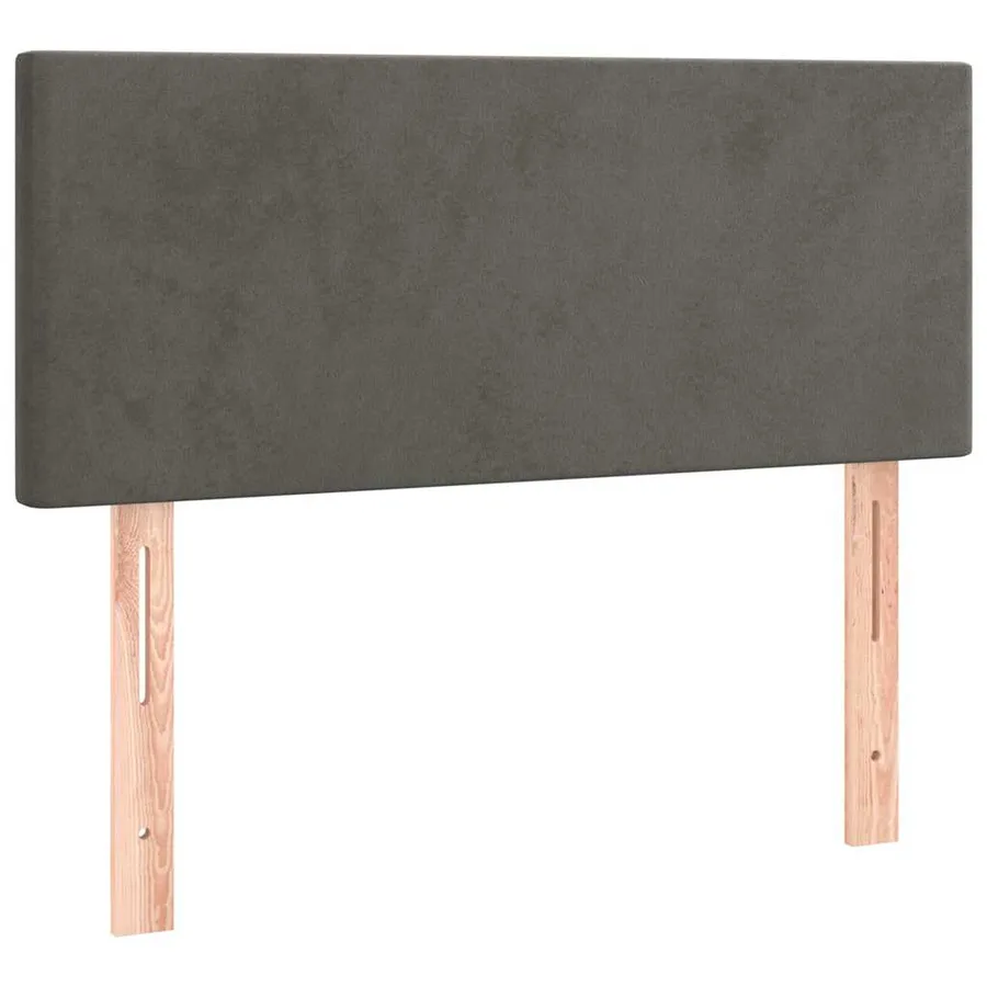 Sommier à lattes de lit avec matelas LED gris foncé 120x190 cm - 8