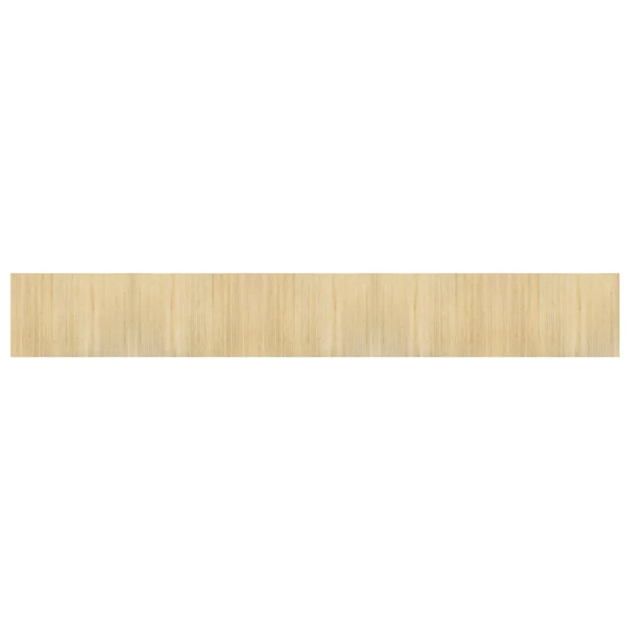 Tapis rectangulaire naturel clair 70x500 cm bambou - 2