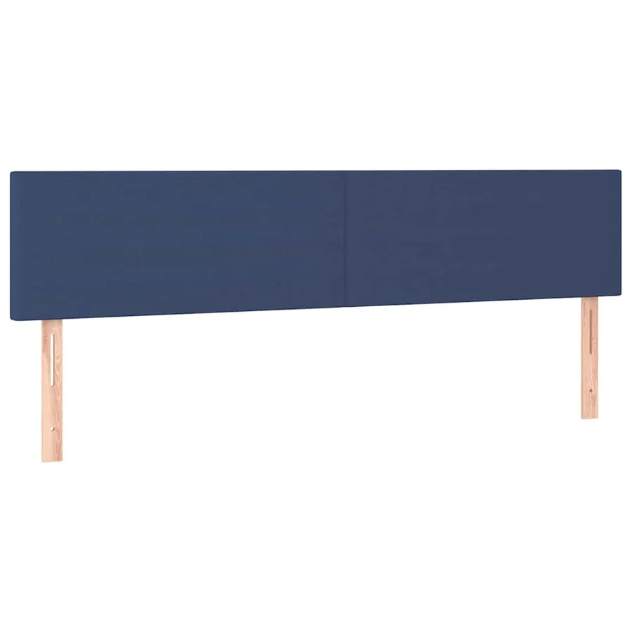 Sommier à lattes de lit avec matelas bleu 120x190 cm tissu - 7