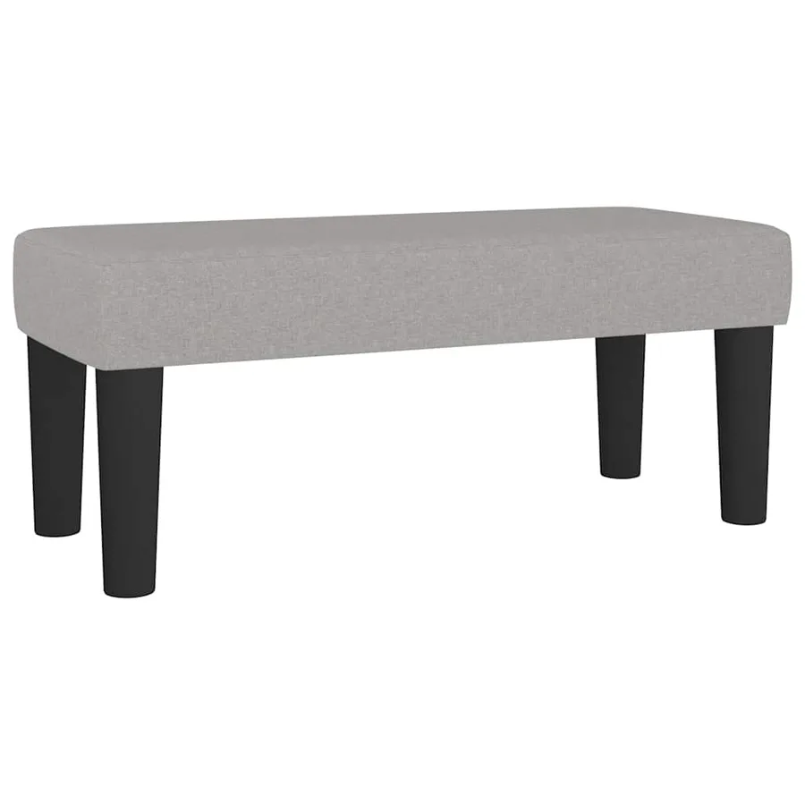 Sommier à lattes de lit et matelas gris clair 120x190 cm tissu - 7