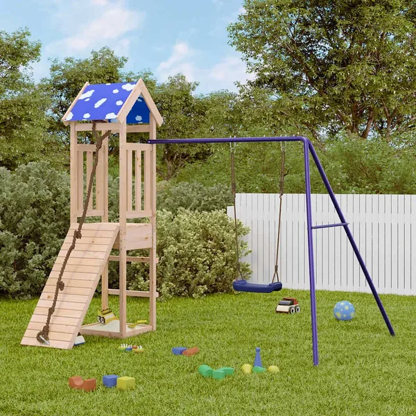 Aire de jeux d'extérieur bois de pin massif