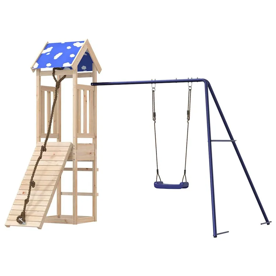 Aire de jeux d'extérieur bois de pin massif - 4