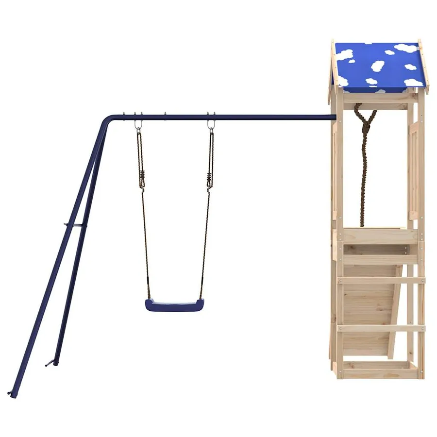 Aire de jeux d'extérieur bois de pin massif - 7