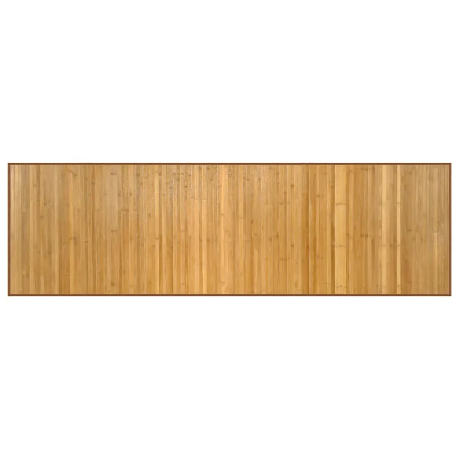Tapis rectangulaire naturel 60x200 cm bambou - 2