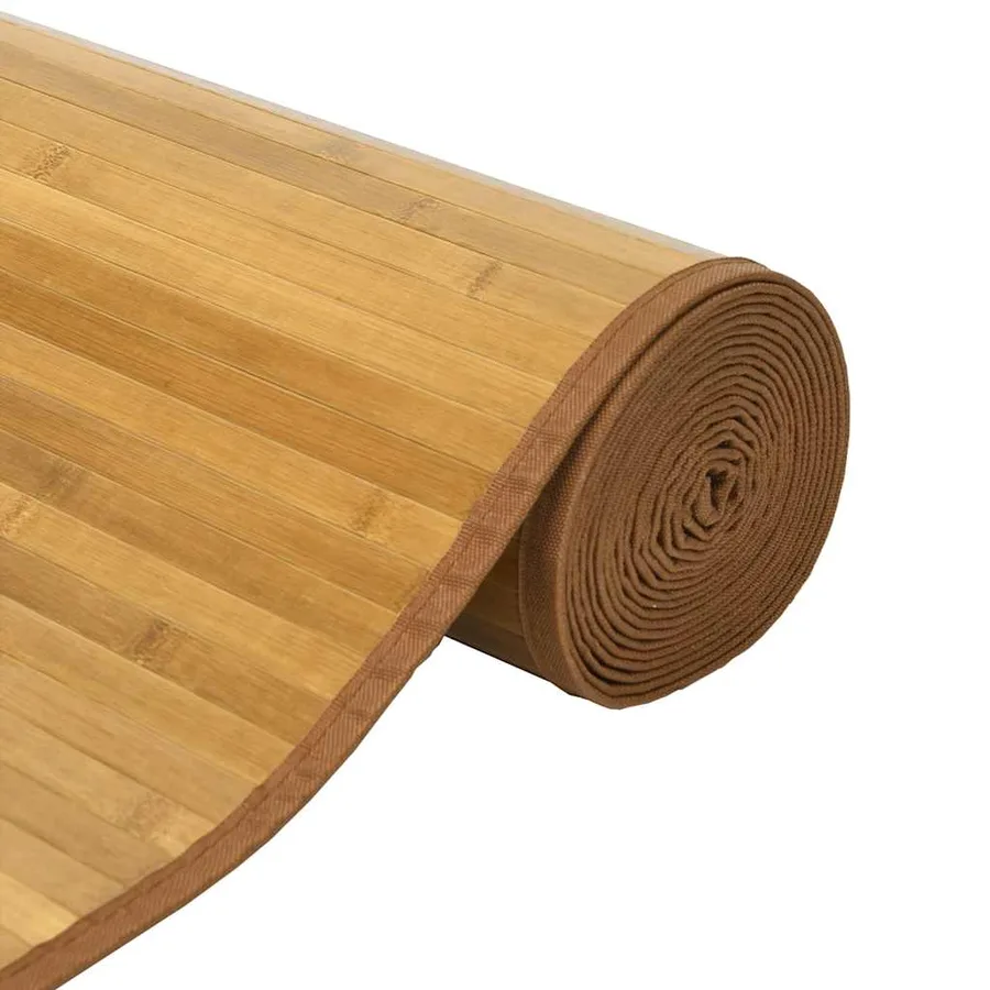 Tapis rectangulaire naturel 60x200 cm bambou - 4