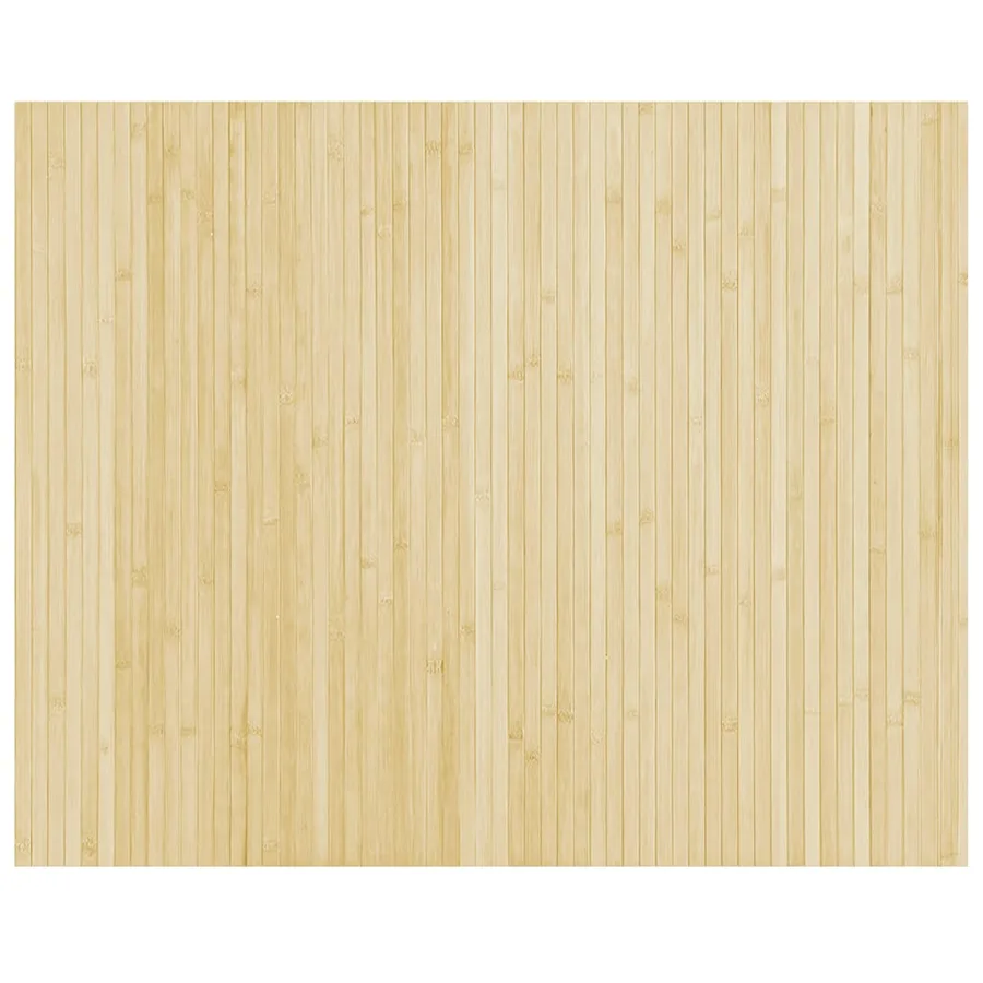 Tapis rectangulaire naturel clair 80x100 cm bambou - 2