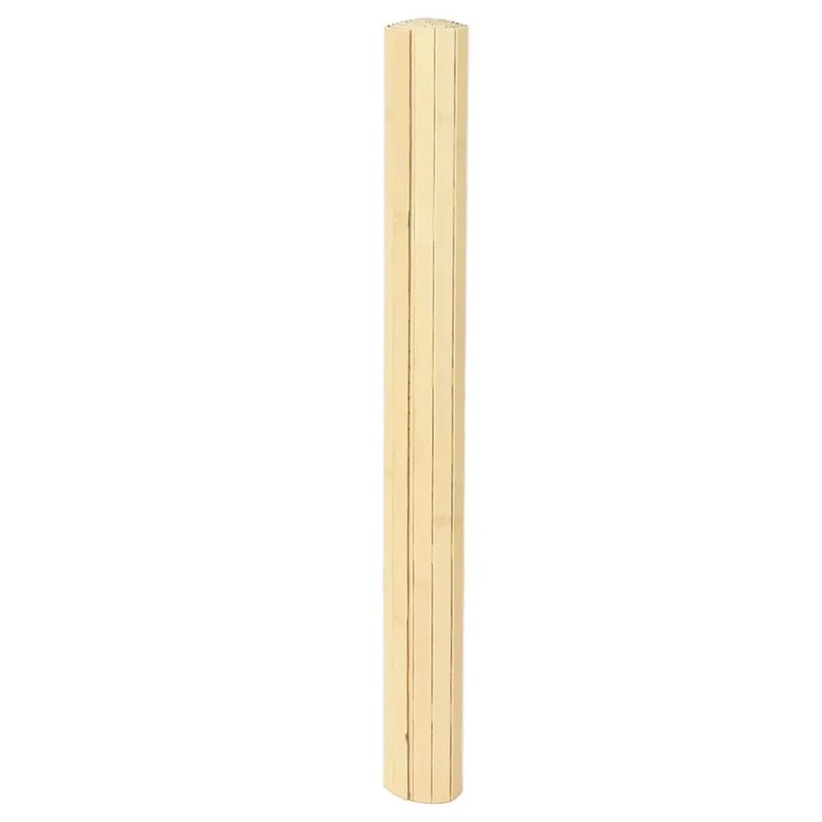 Tapis rectangulaire naturel clair 80x100 cm bambou - 3