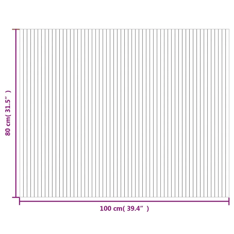 Tapis rectangulaire naturel clair 80x100 cm bambou - 8