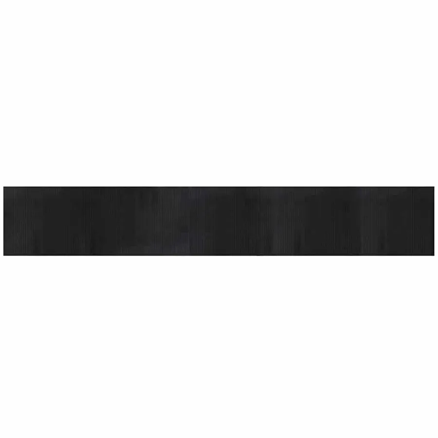 Tapis rectangulaire noir 80x500 cm bambou - 2