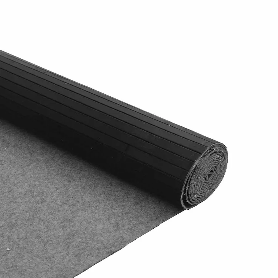 Tapis rectangulaire noir 80x500 cm bambou - 5