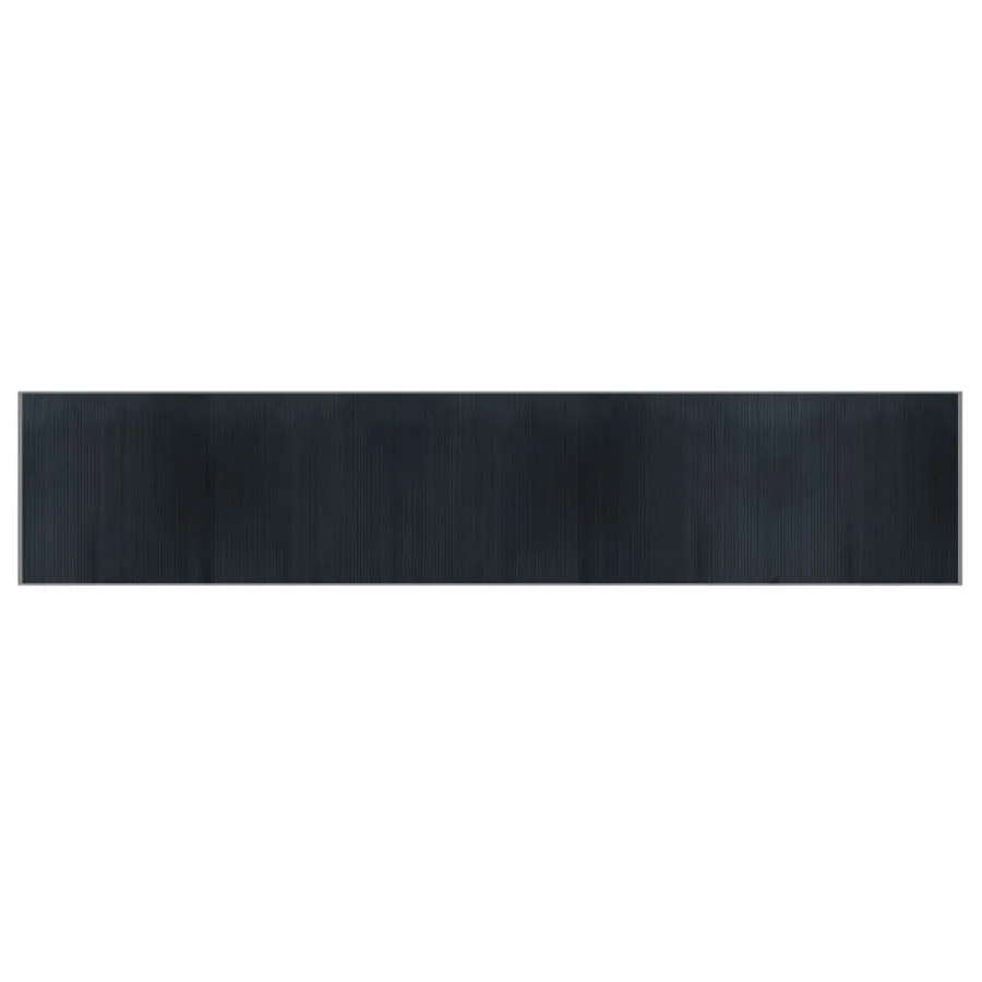 Tapis rectangulaire gris 100x500 cm bambou - 2