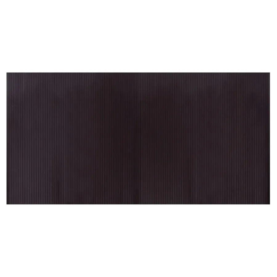 Tapis rectangulaire marron foncé 100x200 cm bambou - 2