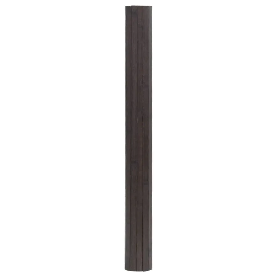 Tapis rectangulaire marron foncé 100x200 cm bambou - 3