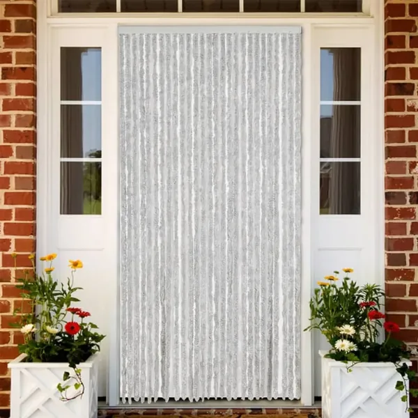 Rideau anti-mouches gris 118x220 cm chenille
