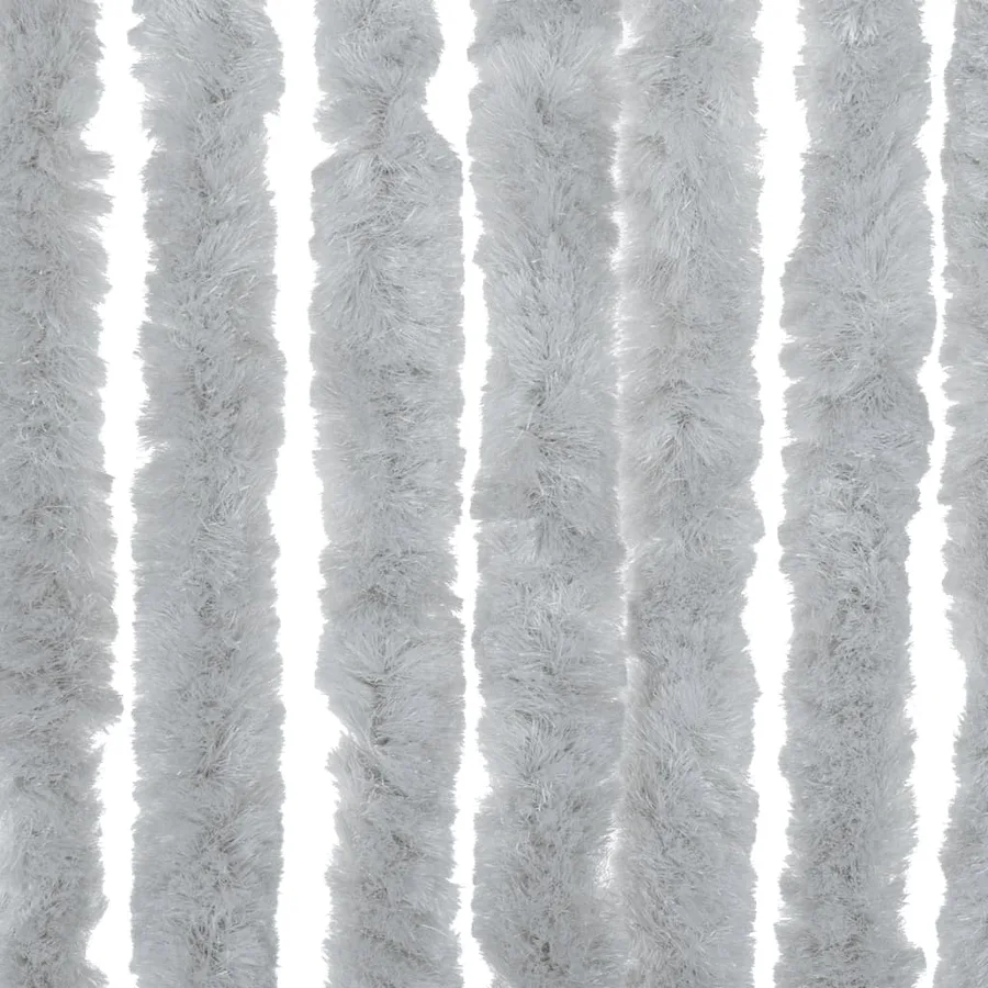 Rideau anti-mouches gris 118x220 cm chenille - 5