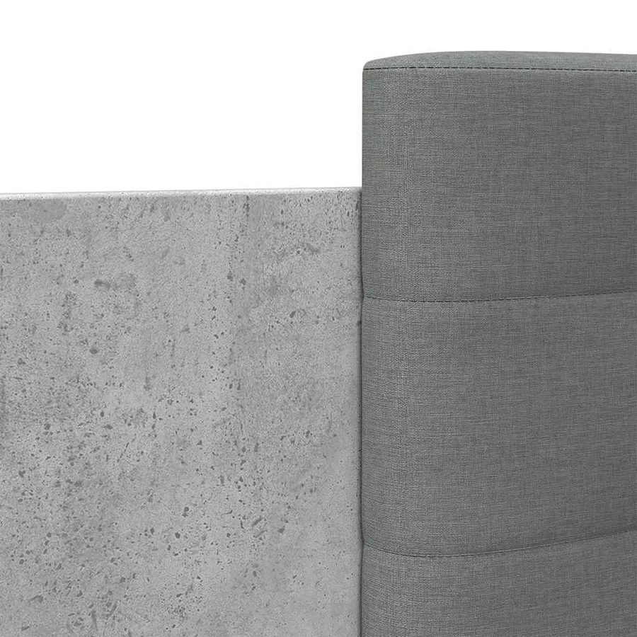 Cadre de lit sans matelas gris béton 90x200 cm - 7