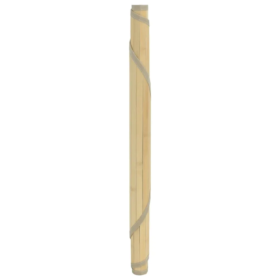 Tapis rond naturel clair 100 cm bambou - 3