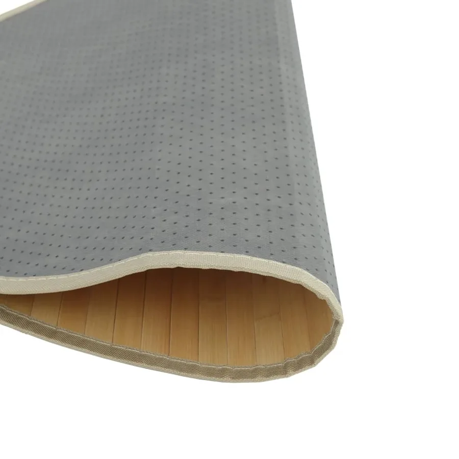 Tapis rond naturel clair 100 cm bambou - 5