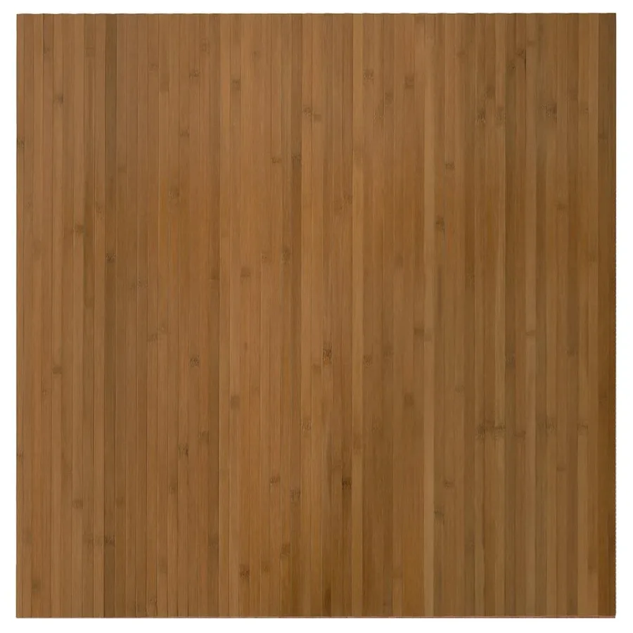 Tapis rectangulaire marron 100x100 cm bambou - 2