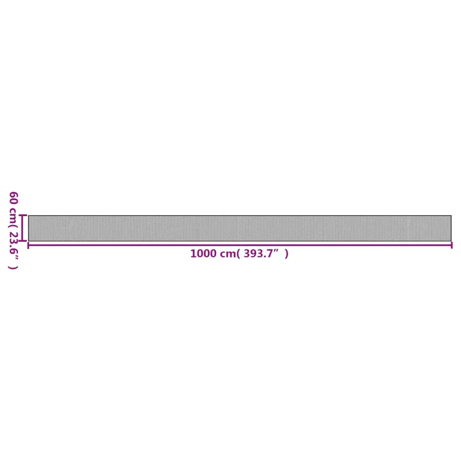 Tapis rectangulaire naturel clair 60x1000 cm bambou - 8