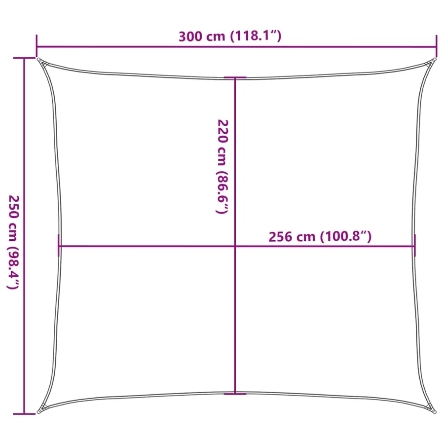 Voile d'ombrage sable 3x2,5 m 100 % polyester oxford - 10
