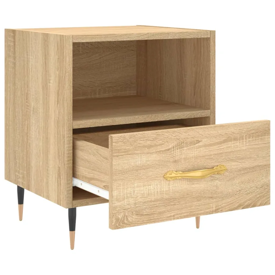 Tables de chevet 2 pcs chêne sonoma 40x35x47,5 cm - 7