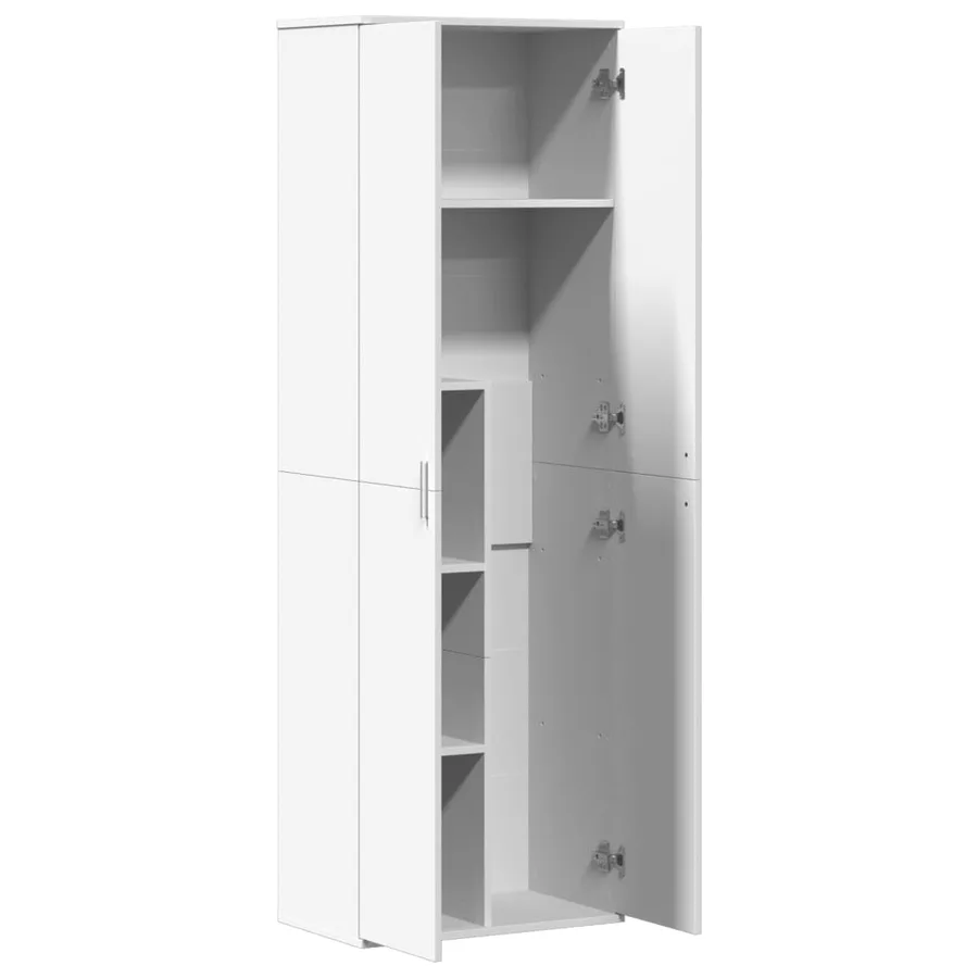 Buffet haut blanc 60x35x180 cm bois d’ingénierie - 6