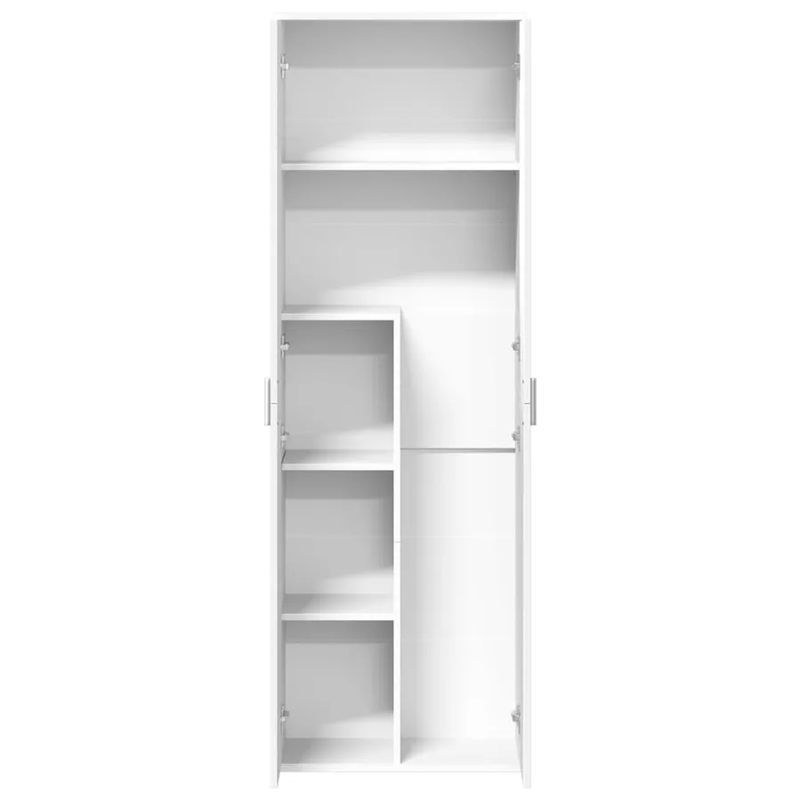 Buffet haut blanc 60x35x180 cm bois d’ingénierie - 7