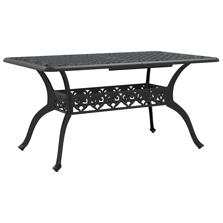 Ensemble à manger de jardin 5 pcs noir aluminium coulé - 3