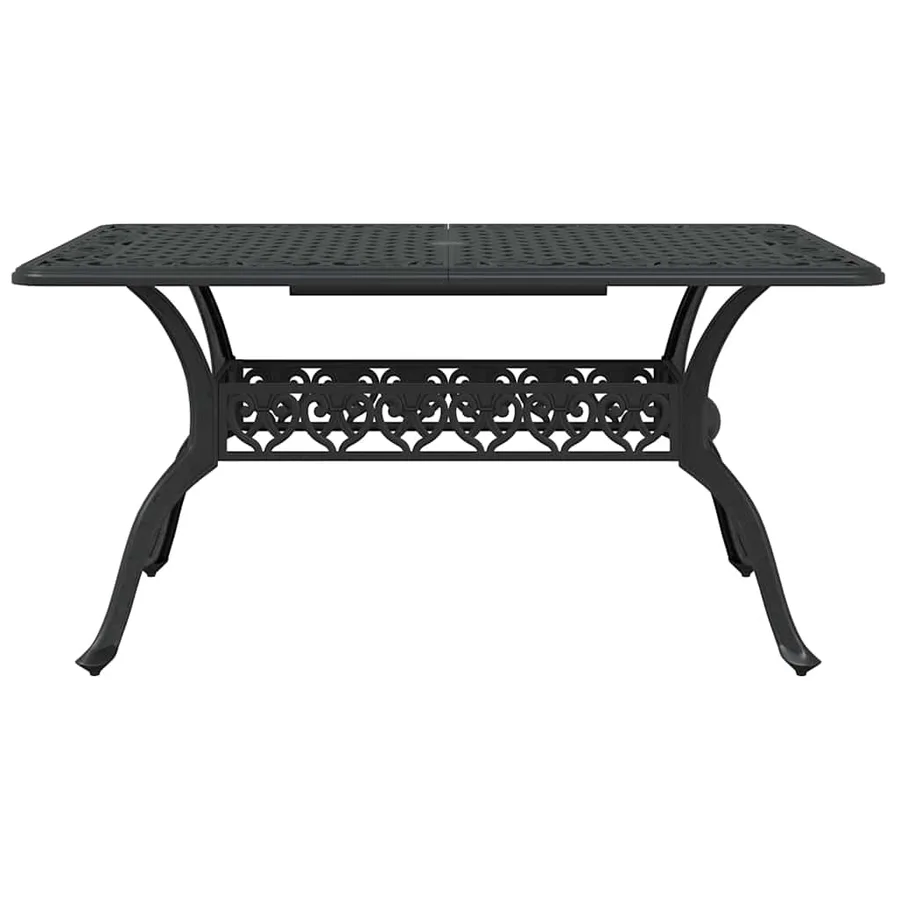 Ensemble à manger de jardin 5 pcs noir aluminium coulé - 4