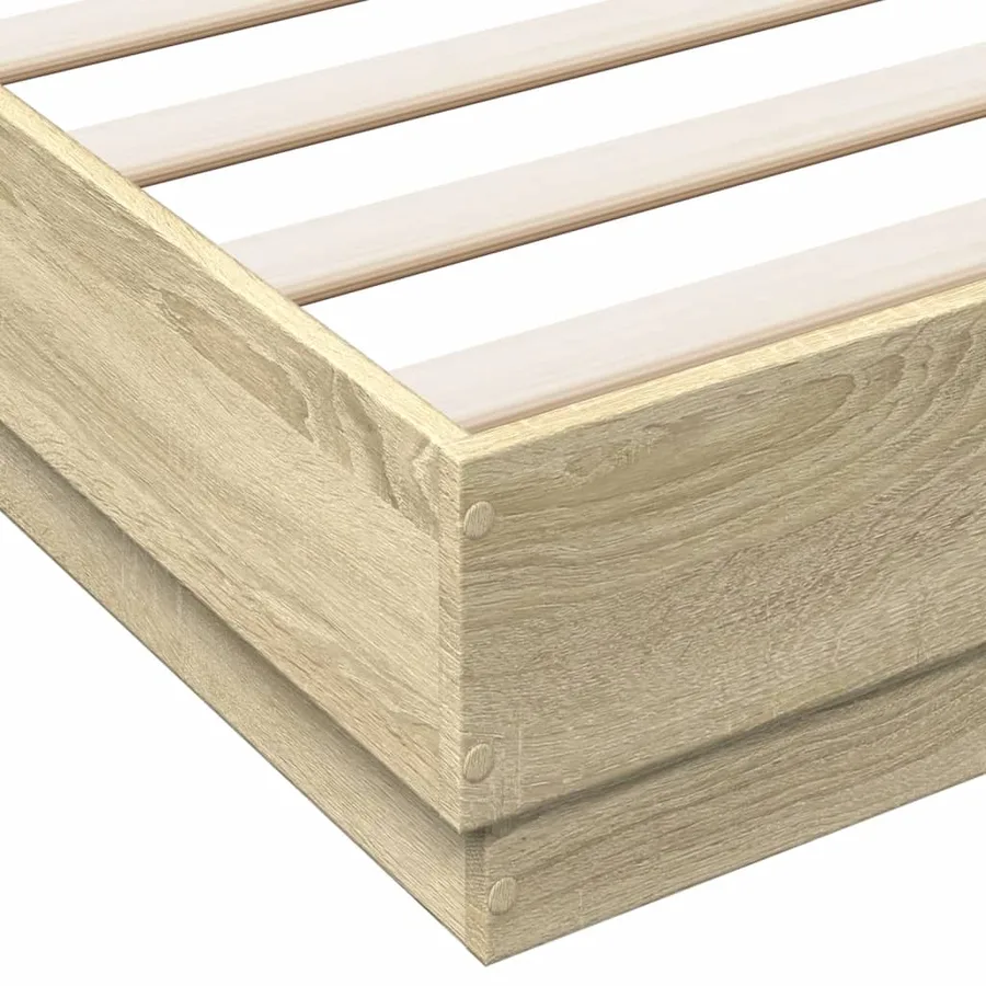 Cadre de lit sans matelas chêne sonoma 120x200 cm - 7