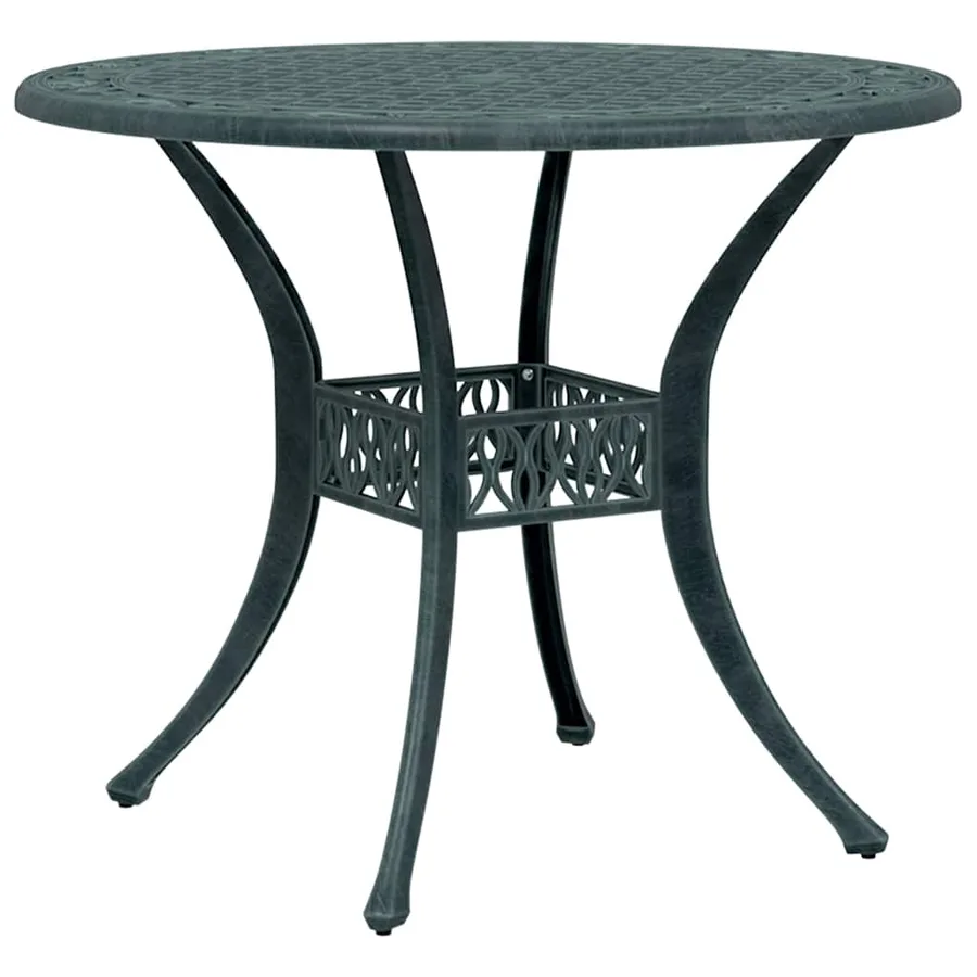 Ensemble à manger de jardin 5 pcs vert aluminium coulé - 3