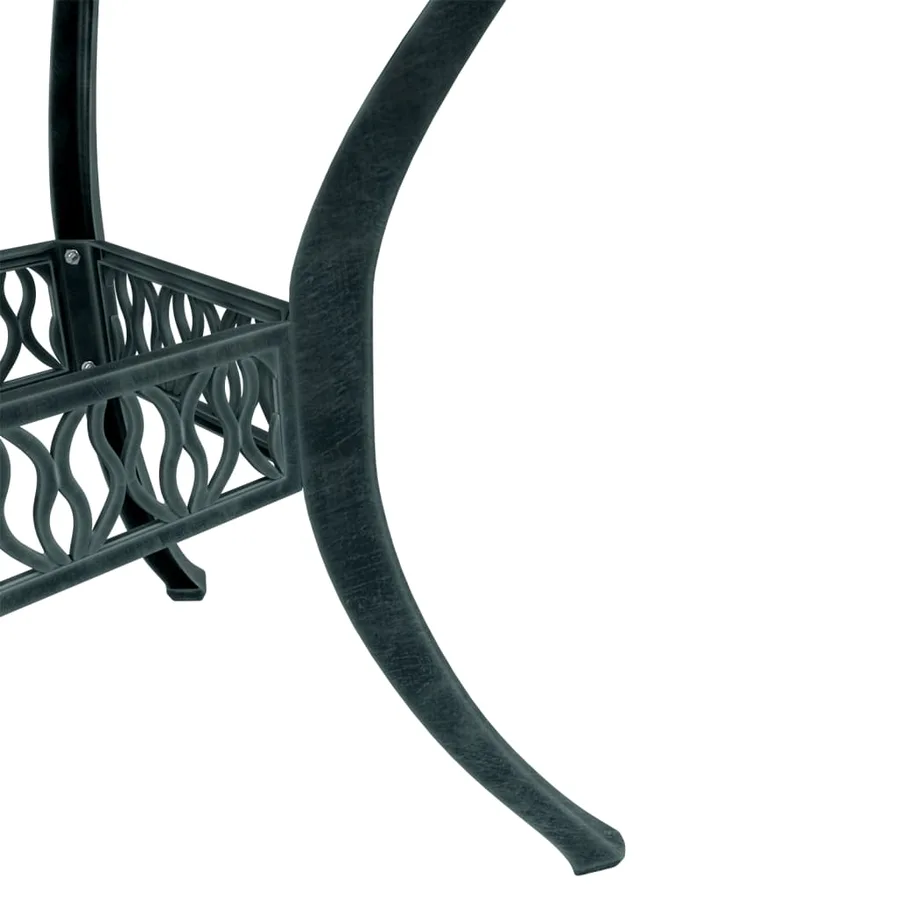 Ensemble à manger de jardin 5 pcs vert aluminium coulé - 5