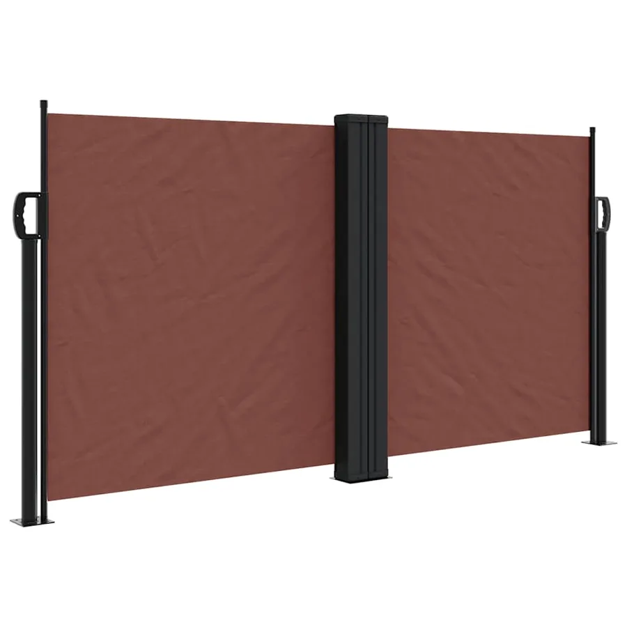 Auvent latéral rétractable marron 120x1200 cm - 2