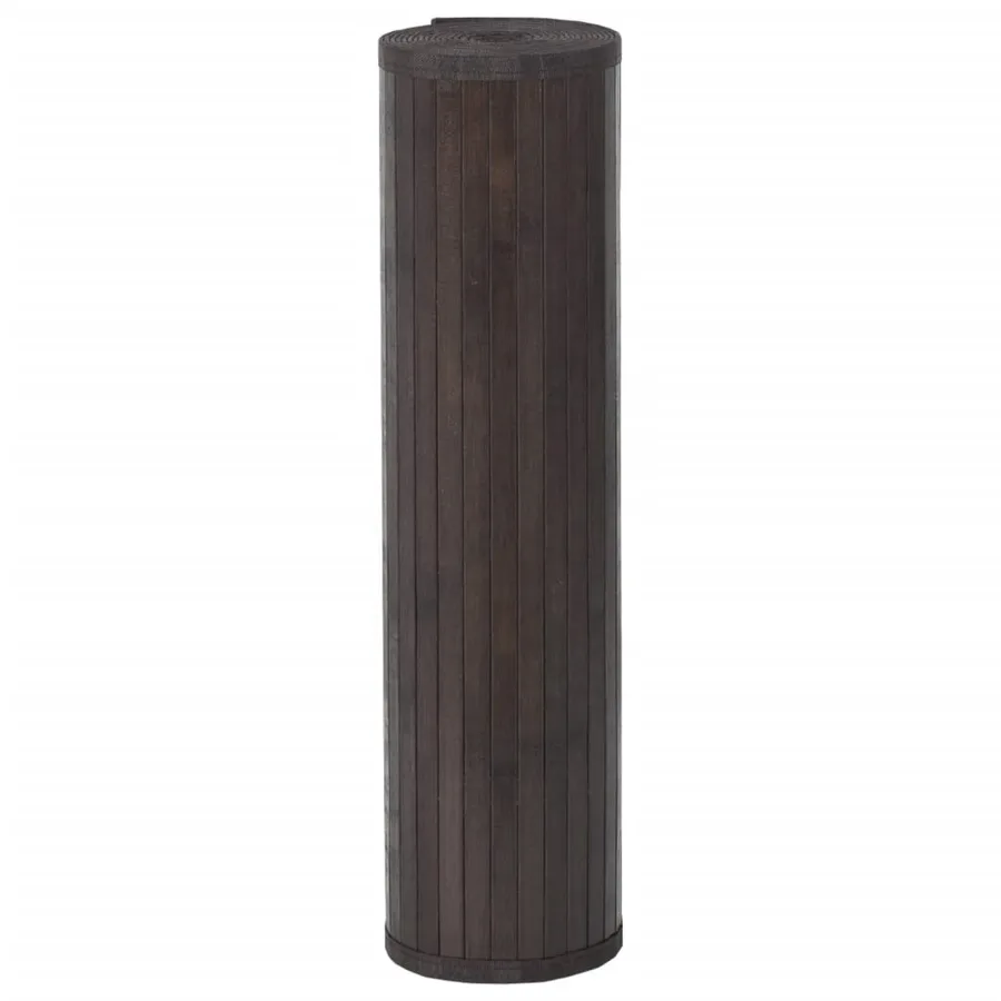 Tapis rectangulaire marron foncé 60x1000 cm bambou - 3