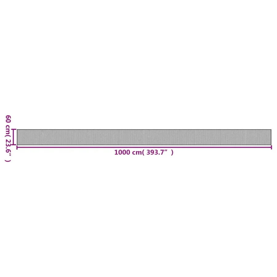 Tapis rectangulaire marron foncé 60x1000 cm bambou - 8