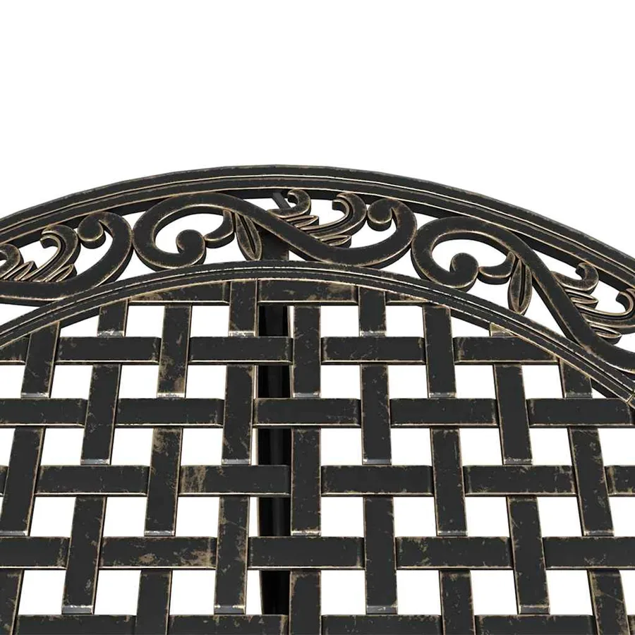 Ensemble de bistrot 3 pcs bronze aluminium coulé - 6