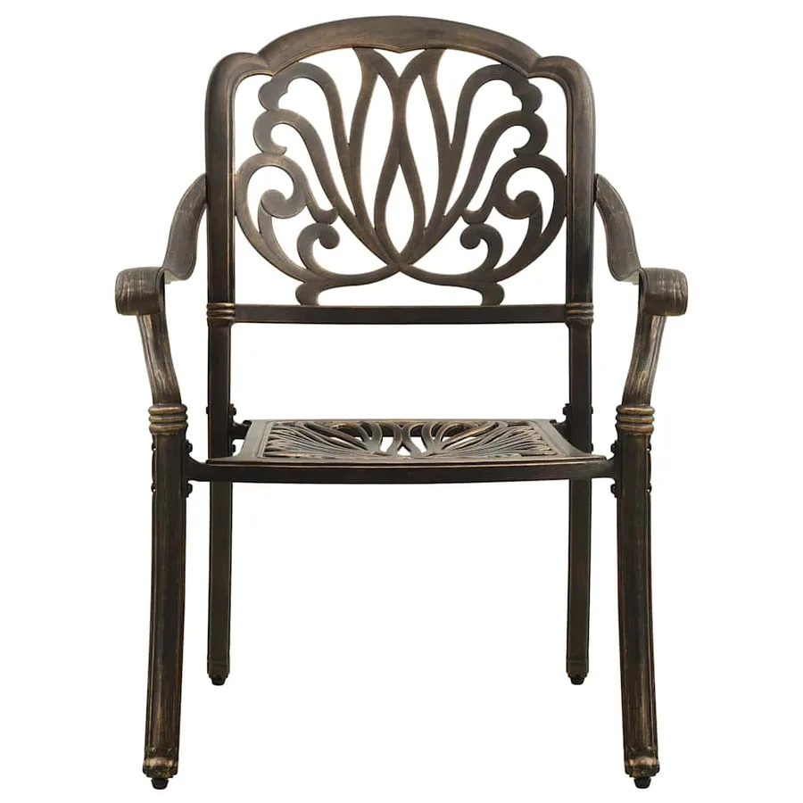 Ensemble de bistrot 3 pcs bronze aluminium coulé - 8