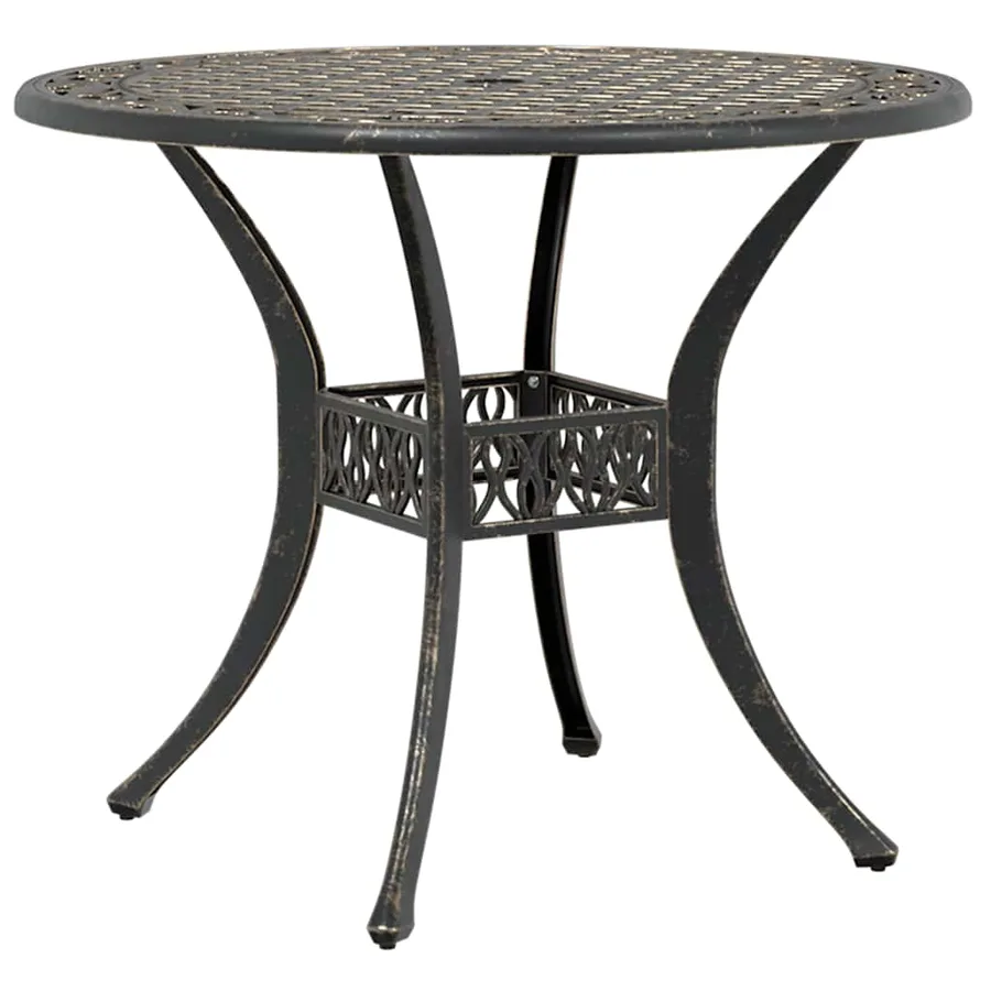 Ensemble manger de jardin 5 pcs bronze aluminium coulé - 3
