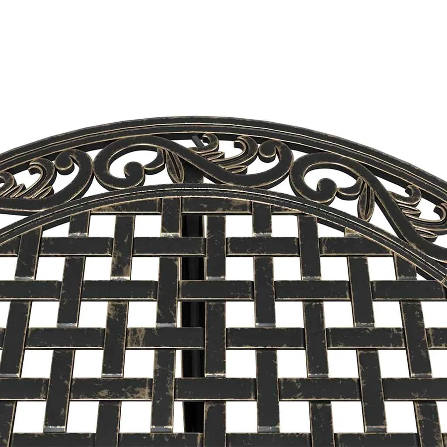 Ensemble manger de jardin 5 pcs bronze aluminium coulé - 6