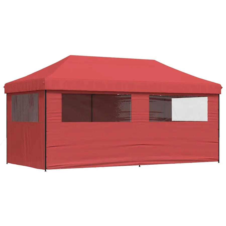 Tente de réception pliable escamotable avec 4 parois latérales - 4